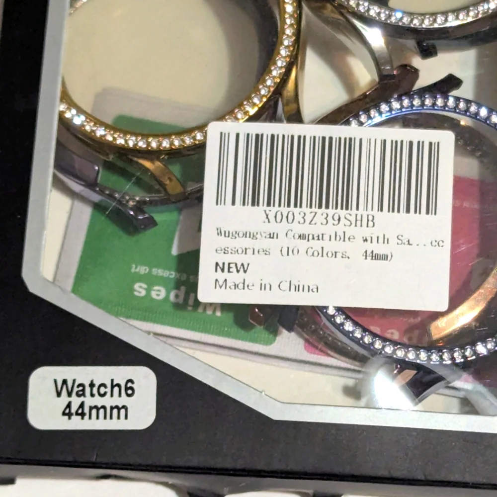 Colorful Watch Screen Protector Case with Rhinestones Set Of 10 Samsung 6 44mm - Picture 5 of 5